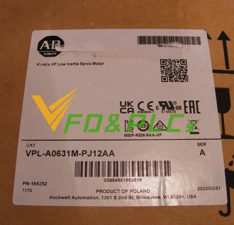 Серводвигатель Allen Bradley, VPL-A0631M-PJ12AA, AC Servo Motor 7200RPM .28kW