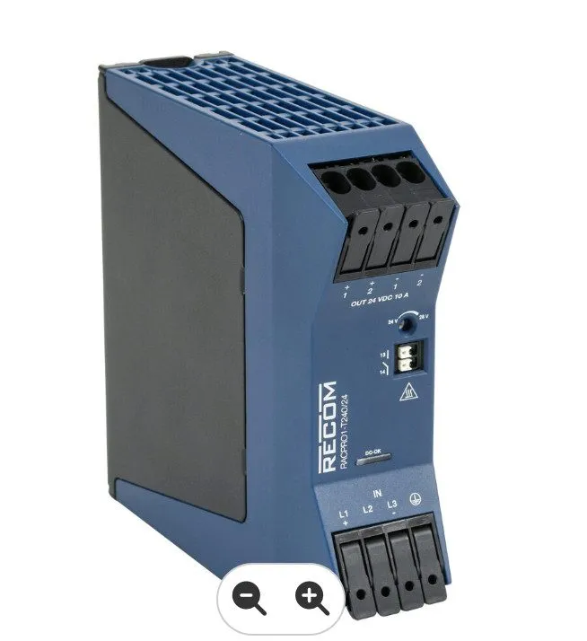 Блок питания RECOM RACPRO1-T240/24 24VDC 10A 240W 3-Phase DIN Rail Power Supply