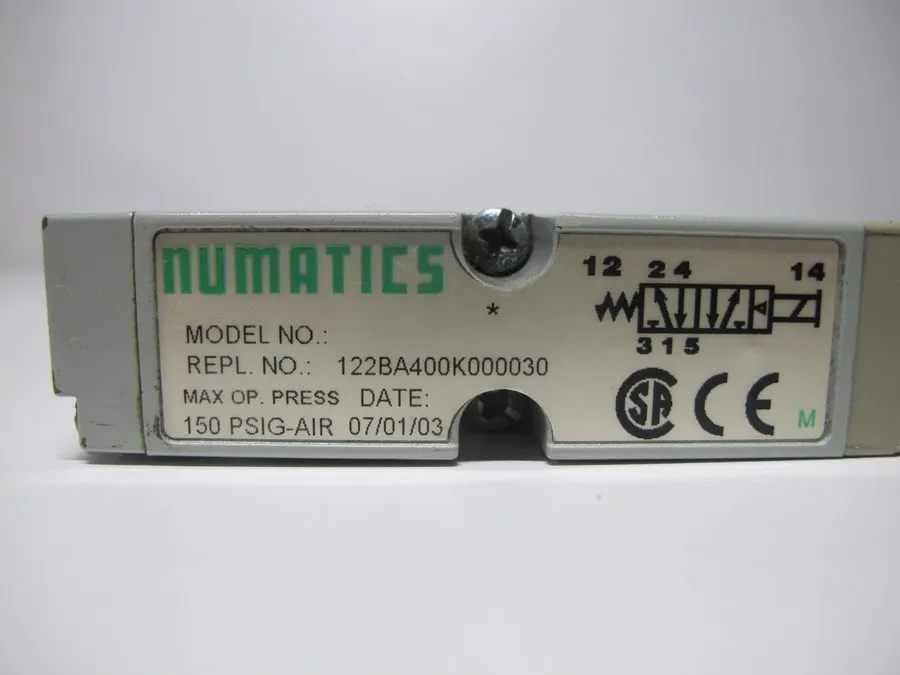 Электромагнитный клапан Numatics 122BA400K000030 Pneumatic Solenoid Valve 150 PS
