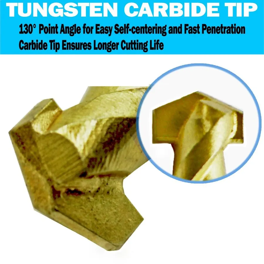 Режущий инструмент Concrete Masonry Drill Bit Set Carbide Tip Titanium Golden Fl — фото лота 2