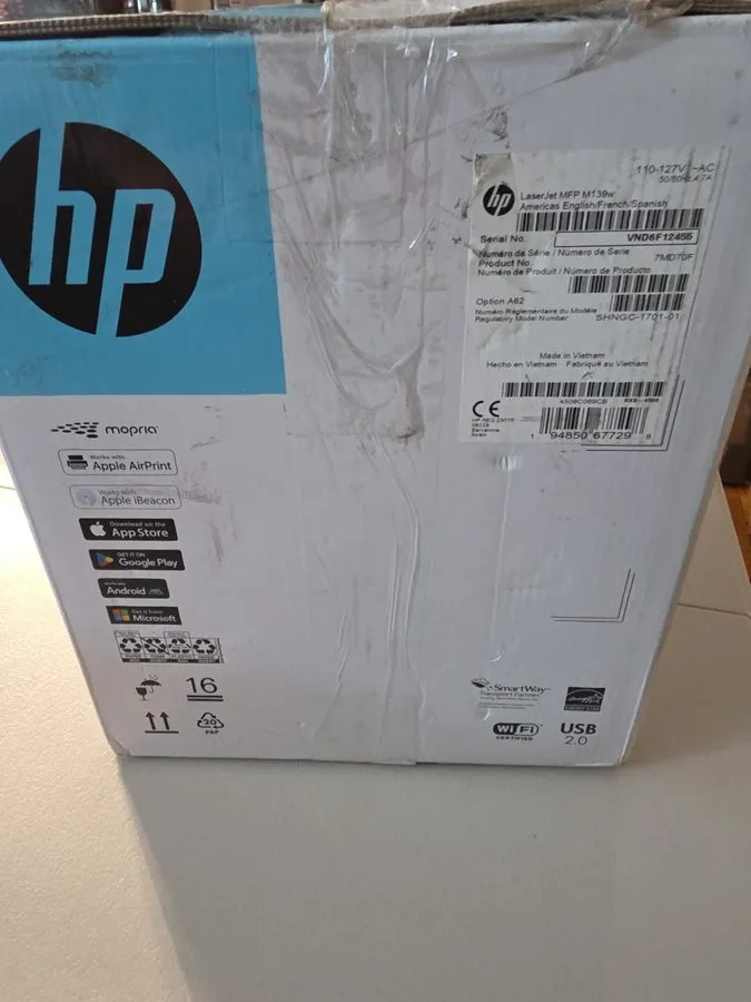 Лазерный принтер HP LaserJet MFP M139w Wireless All-in-One Black-and-White Laser — фото лота 2