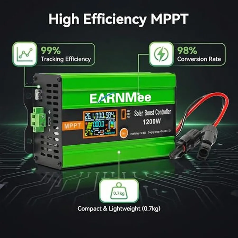 Аккумулятор 30A/48V MPPT Solar Charge Controller 1200W 12-60V Input to 48-72V 12