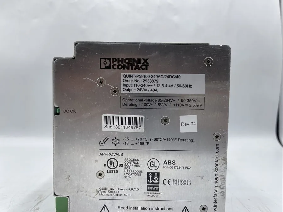 Блок питания Phoenix Contact QUINT-PS-100-240AC/24DC/40 Power Supply Unit