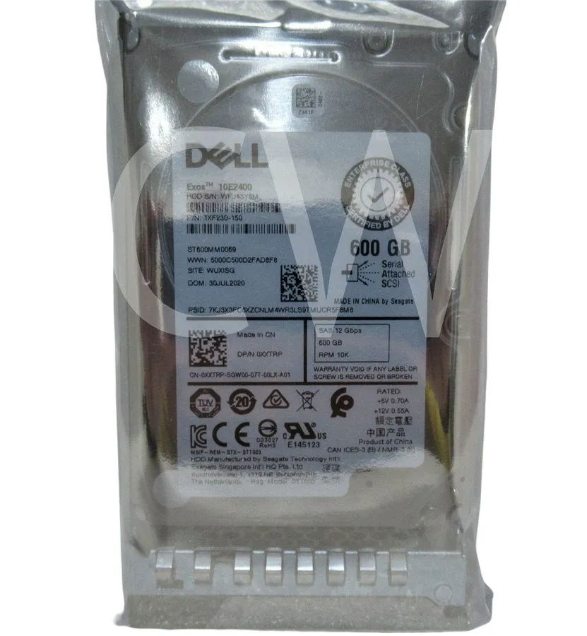 Сервер Dell 0XXTRP ST600MM0069 600GB 10K 12Gbps SAS 2.5 Inch Server Hard Drive