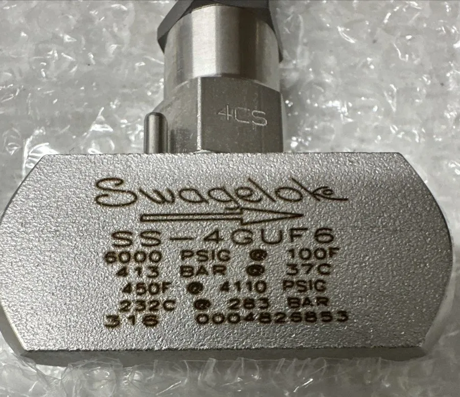 Клапан Swagelok SS-4GUF6 SS General Utility Service Needle Valve FNSP — фото лота 1