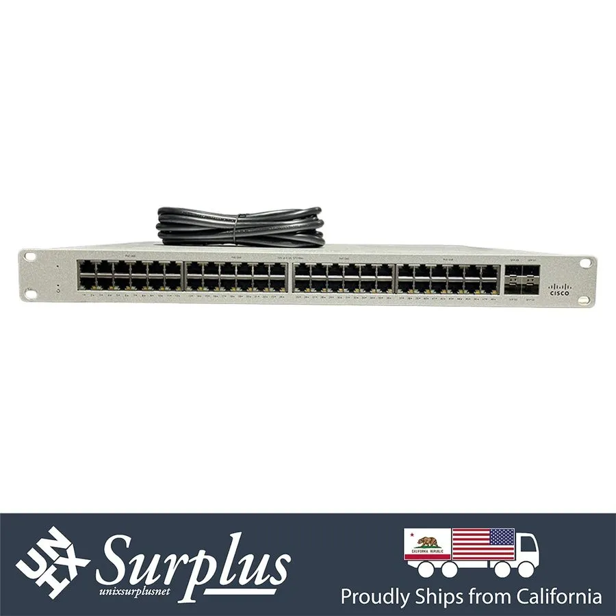 Коммутатор Cisco Meraki MS120-48LP 48-Port GbE PoE+ Switch 370W 4x 1G SFP