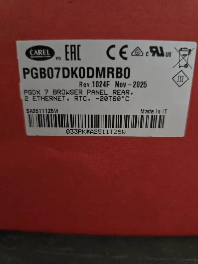 Панель оператора Carel/Daikin pGDx User Terminal Touch Screen 7” PGB07DKODMRBO — фото лота 2