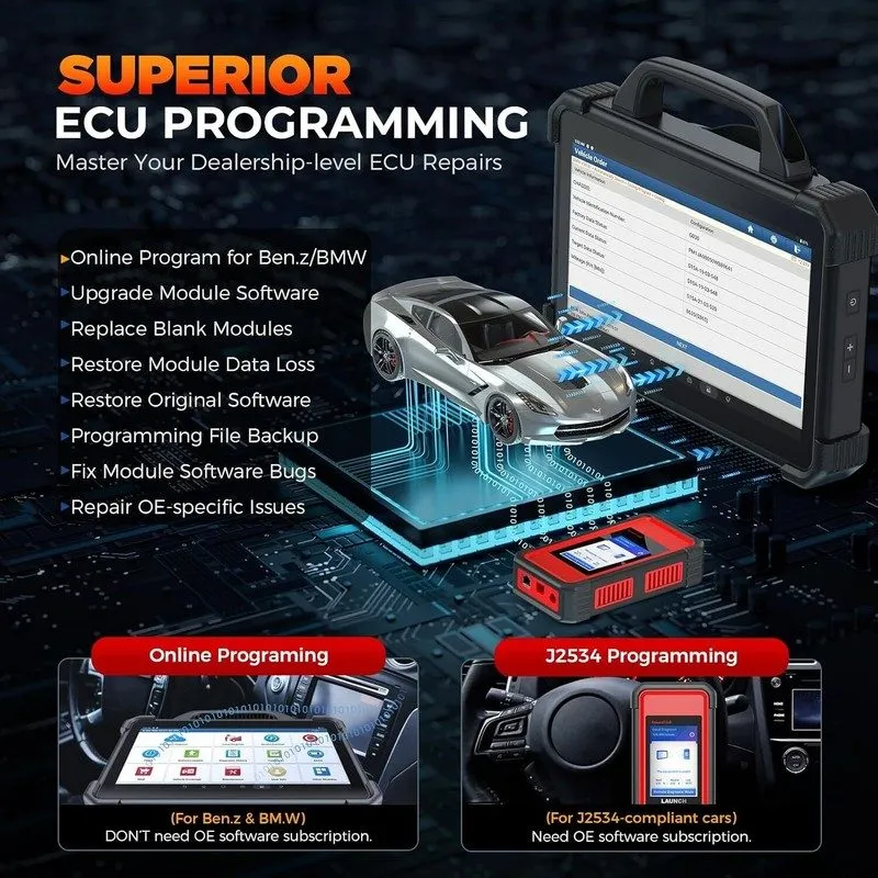Диагностический сканер LAUNCH X431 PAD V VII X-PROG3 IMMO PLUS Diagnostic Tool K