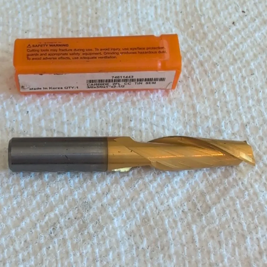 Режущий инструмент Hertel Solid Carbide Square End Mill 2-Flute 3/8" LOC 1" OAL  — фото лота 1