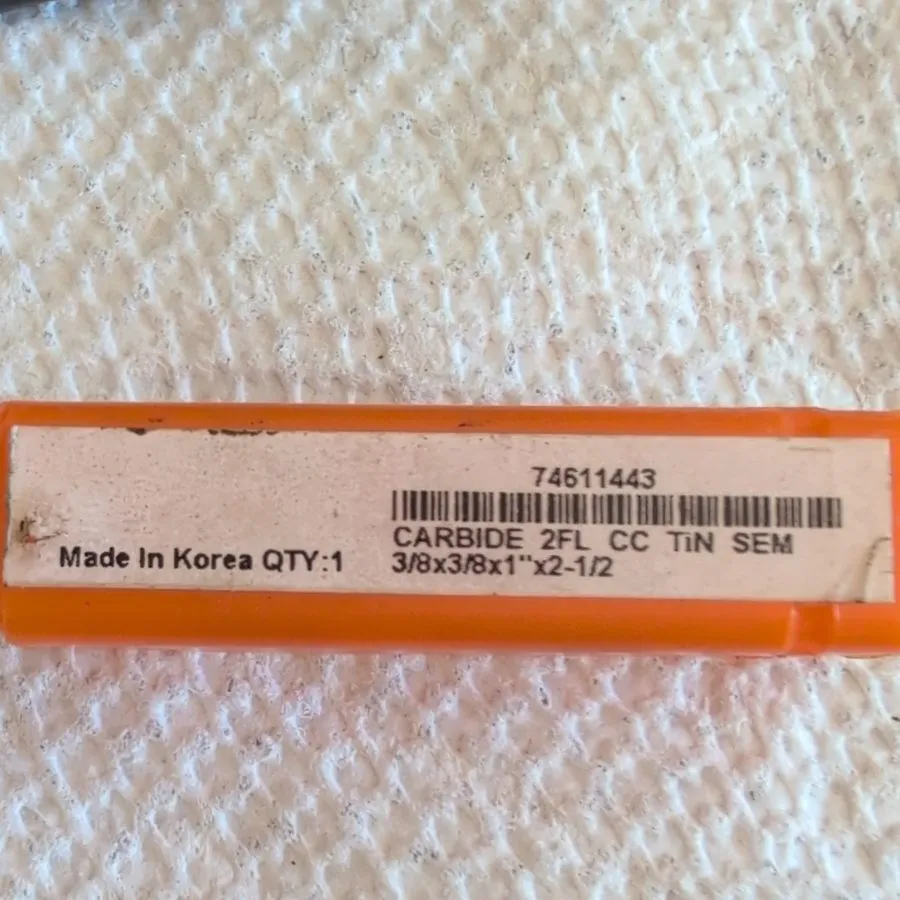 Режущий инструмент Hertel Solid Carbide Square End Mill 2-Flute 3/8" LOC 1" OAL  — фото лота 2