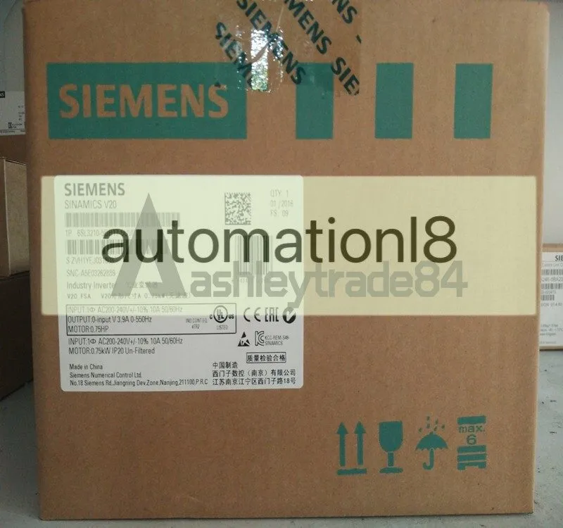 Частотный преобразователь SIEMENS SINAMICS V20 6SL3210-5BB17-5UV0 INVERTER