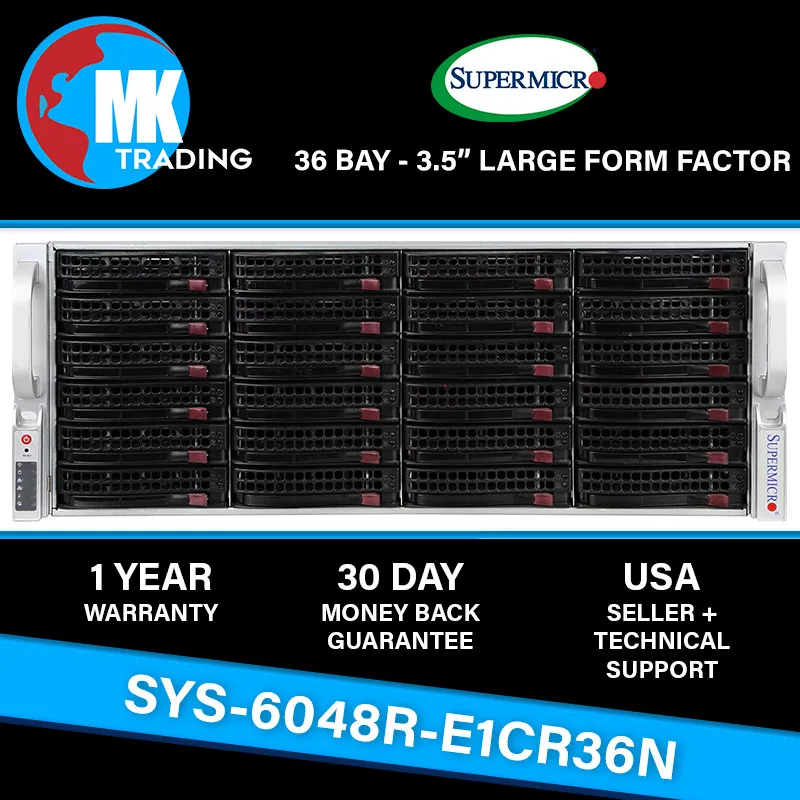 Сервер Supermicro SSG-6048R-E1CR36N 36B LFF 4U Server -V2- Choose CPUs/RAM Whole