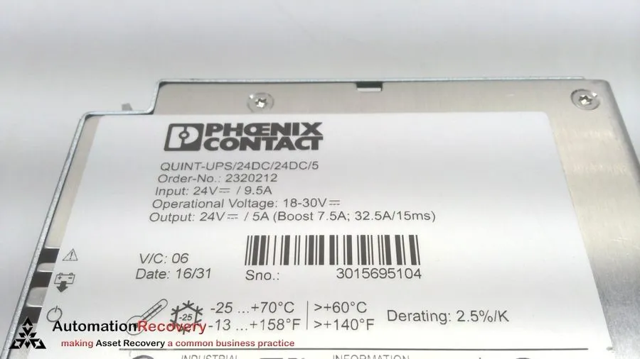 Блок питания PHOENIX CONTACT QUINT-UPS/24DC/24DC/5 2320212 Power Supply
