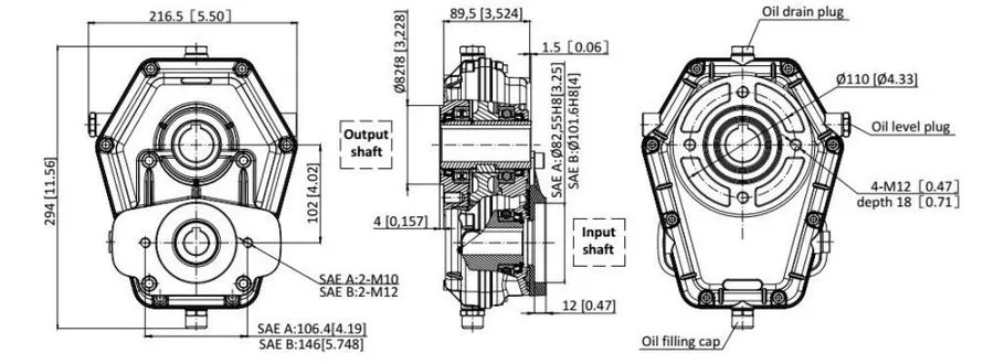 Редуктор KR70016-4A Series Cycloidal Motor Gear Reducer (Hydraulic Motor Gearbox — фото лота 1