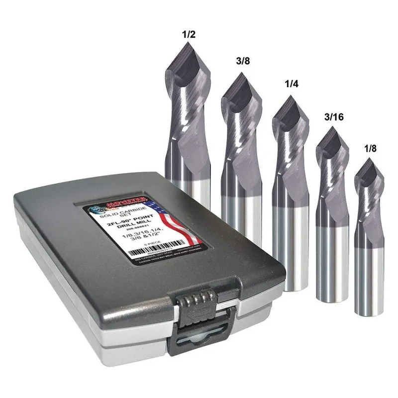 Режущий инструмент GRAINGER APPROVED 208-888822 Drill Mill Set, Carbide,TiAlN 45 — фото лота 1