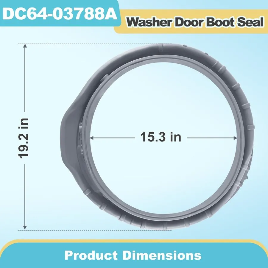 Комплектующее сервера Upgraded DC64-03788A Washer Door Diaphragm Door Boot Seal — фото лота 1