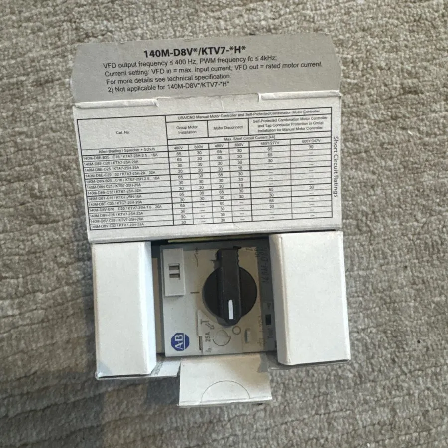 Автоматический выключатель Motor protection circuit breaker 140M-D8N-C10/C16/C20 — фото лота 2