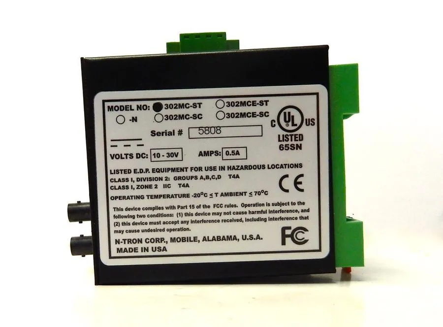 Медиаконвертер Red Lion N-Tron 302MC-ST 10/100BaseTX 10/100BaseFX Copper-Fiber M — фото лота 1