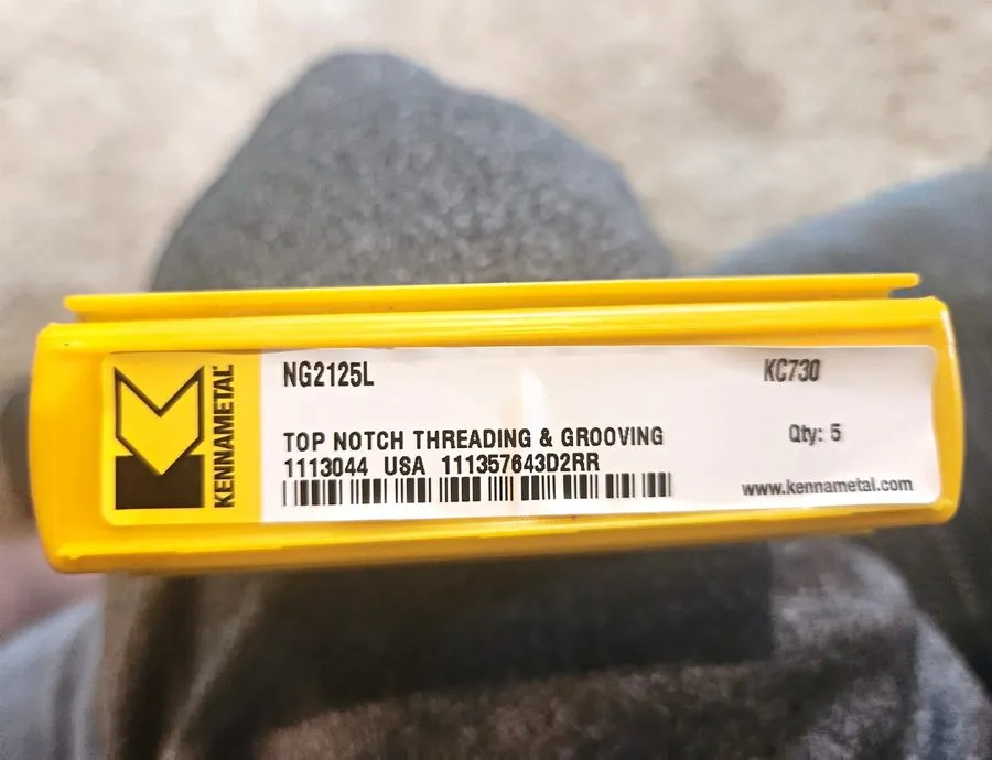 Режущий инструмент Kennametal NG2125L Top Notch Carbide Threading & Grooving Ins