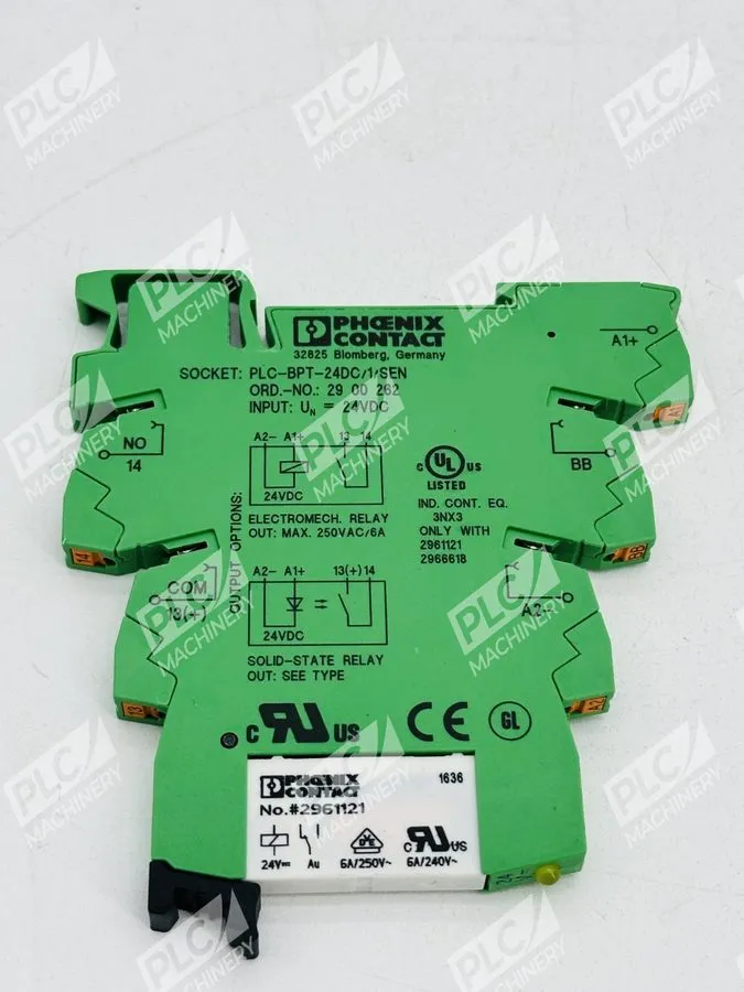 ПЛК Phoenix Contact 29 00 262 PLC-BPT-24DC/1/SEN Relay Base Socket — фото лота 1