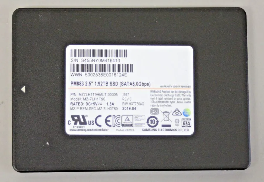 SSD-накопитель MZ7LH1T9HMLT-00005 Samsung PM883 1.92TB SATA 6Gbps RI 2.5" SSD MZ