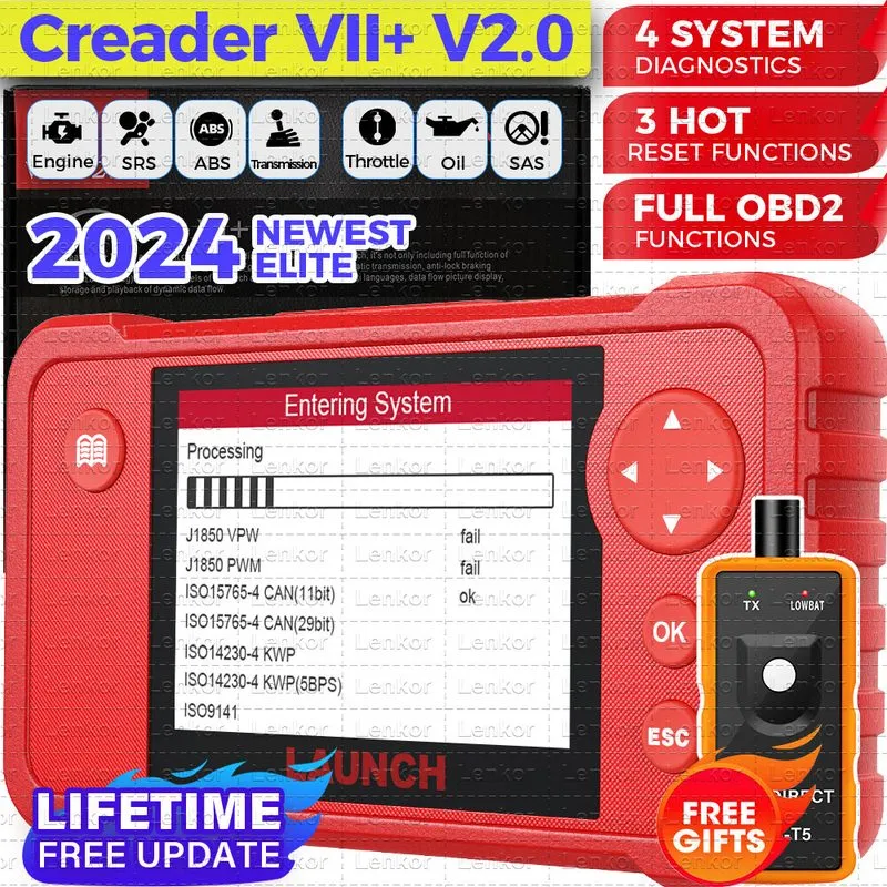 Диагностический сканер 2026 Launch CRP129X OBD2 Car Scanner Engine ABS SRS SAS D — фото лота 1