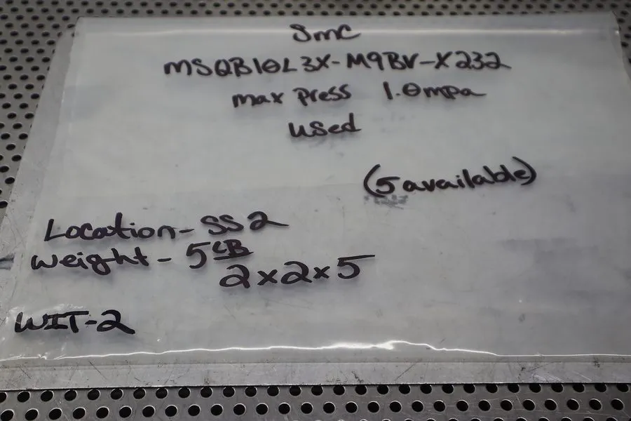 Поворотный стол SMC MSQB10L3X-M9BV-X232 Rotary Table Max Press. 1.0MPa — фото лота 2