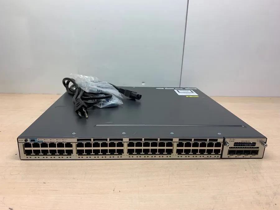 Коммутатор Cisco WS-C3750X-48P-S 48 Port PoE Gigabit Switch W/C3KX-NM-10G