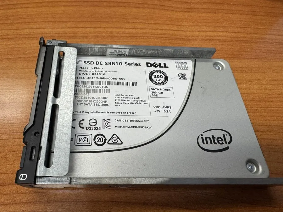 SSD-накопитель 3481G DELL/ Intel DC S3610 200GB MLC 6G 2.5INCH SATA SSD SSDSC2BX