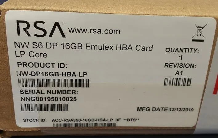 Трансивер Dell Emulex LPE31002 Dual Port 16Gb SFP+ Low Profile