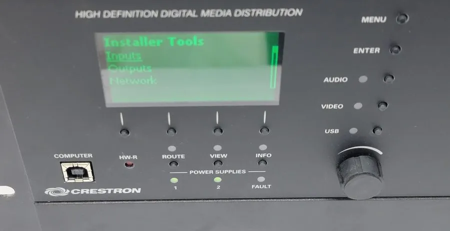 Видеокоммутатор Crestron DM-MD8X8-RPS 8x8 Media Switcher w/ 4K DSP & Fiber Cards