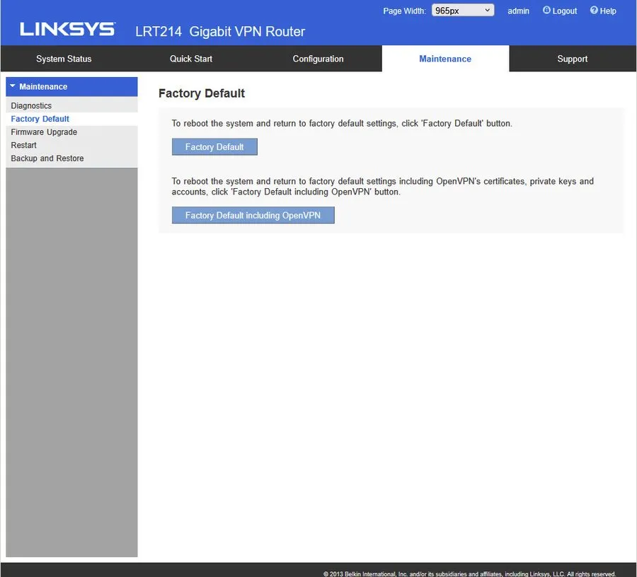 Маршрутизатор Linksys LRT214 4-Port 900 Mbps Business Gigabit VPN Router