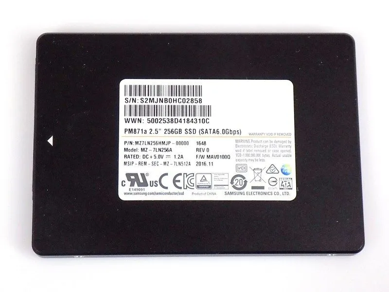 SSD-накопитель 256GB Samsung PM871a SATA 6.0Gbps SSD 2.5" MZ7LN256HMJP-00000 MZ-