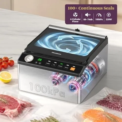 Вакуумный упаковщик Chamber Vacuum Sealer, 100KPa, 320W, 12.6in Seal, Stainless 