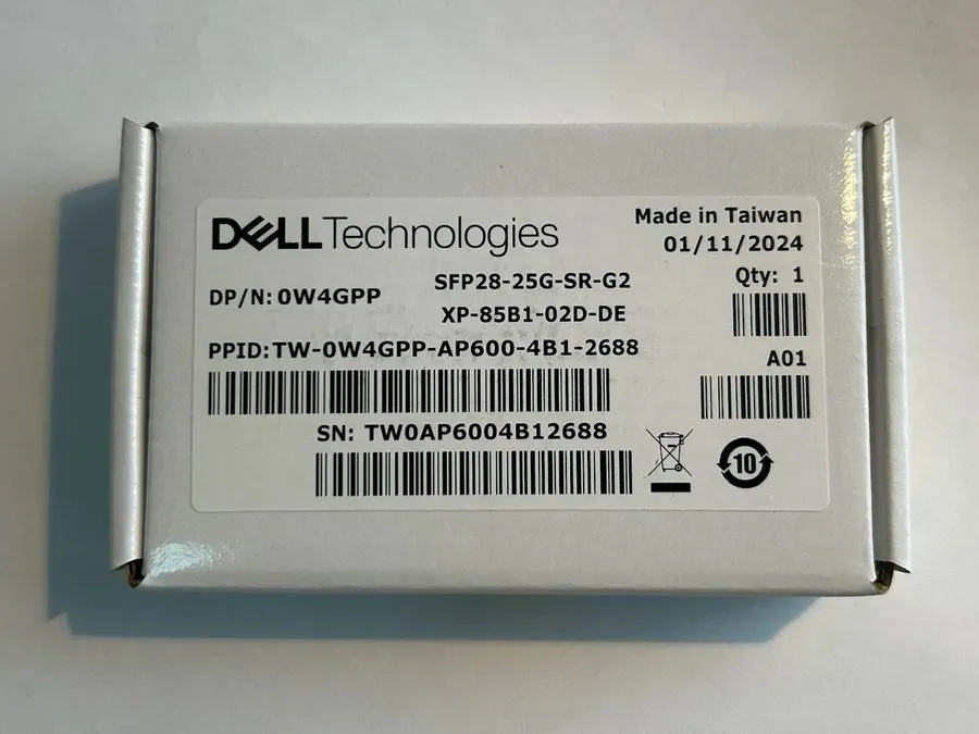 Трансивер Dell SFP28-25G-SR-G2 25GE Transceiver 100m LC 850nm MMF SFP28 0W4GPP