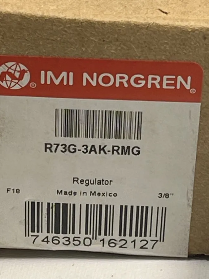 Трубопроводная арматура Norgren R73G-3AK-RMG Pressure Regulator W/Gauge 3/8” PTF — фото лота 1