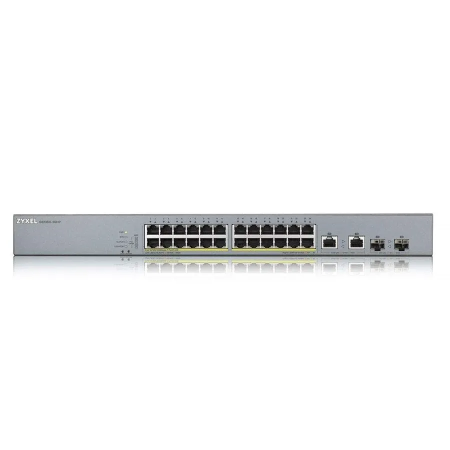 Коммутатор ZYXEL 24-port GbE Smart Managed PoE Switch with GbE Uplink (gs1350-26