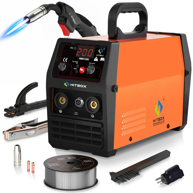 Сварочная маска 3in1 HBM1200 MIG TIG Welder No Gas Inverter 110/230V DC ARC TIG