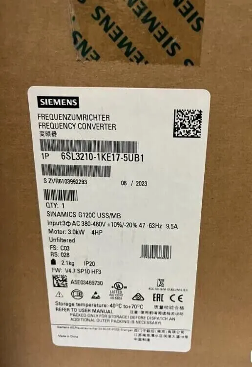 Привод Siemens 6SL3210-1KE17-5UB1 G120C RATED POWER 3,0KW