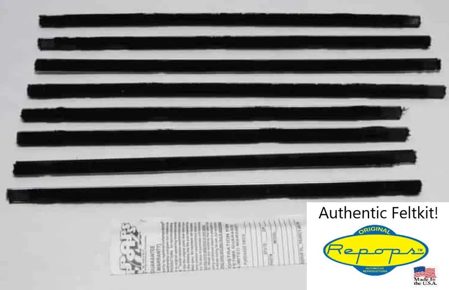 Плата 1965 Mercury Comet 4-Door Sedan Door Window Felt Fuzzies Rubber Seal 8 Pc