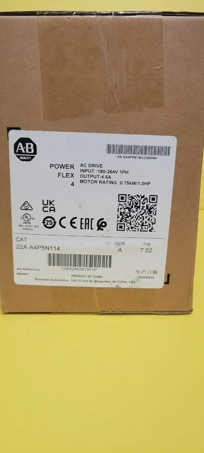 Частотный преобразователь Allen Bradley 22A-A4P5N114 Ser A PowerFlex 4 240V 4.5A