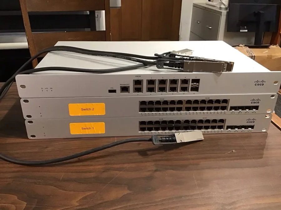 Коммутатор Recovered Cisco Meraki MX84 and MS225-24P Units- configuration not cl