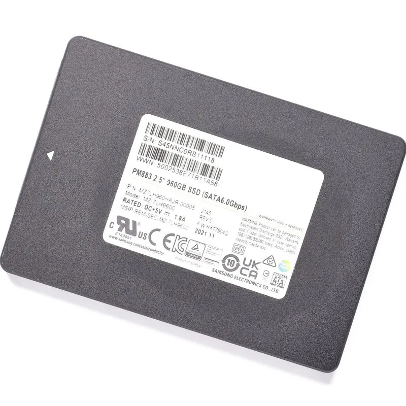 SSD-накопитель MZ-7LH9600 SAMSUNG PM883 960GB 2.5'' SATA 6.0Gbps MZ7LH960HAJR-00