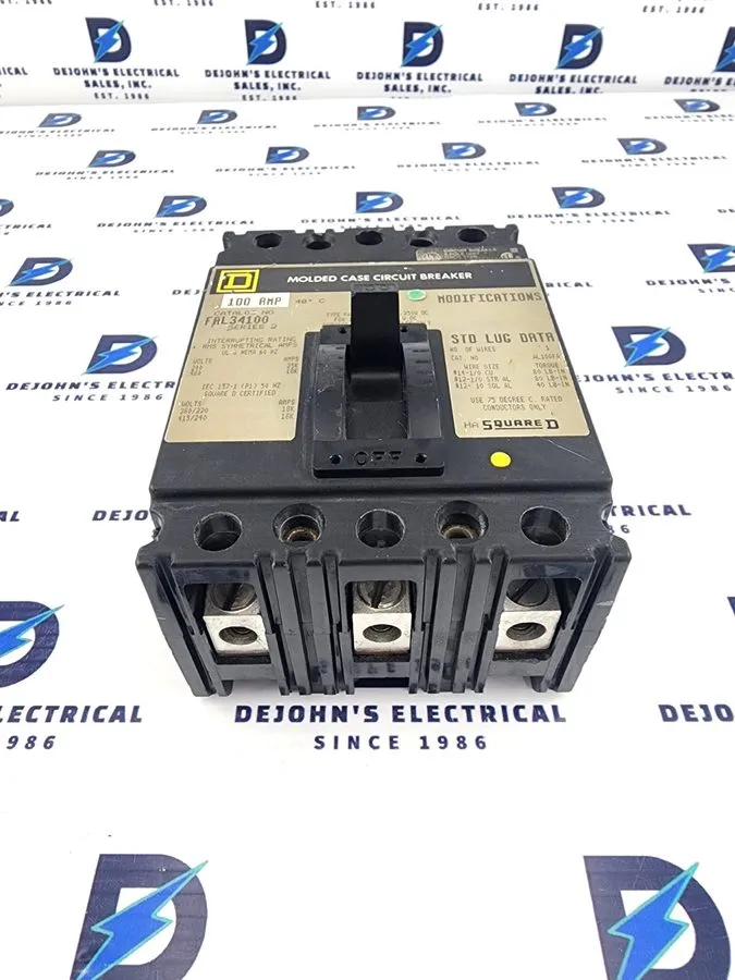 Автоматический выключатель Square D FAL34100 Circuit Breaker 100A 3-Pole 480V AC