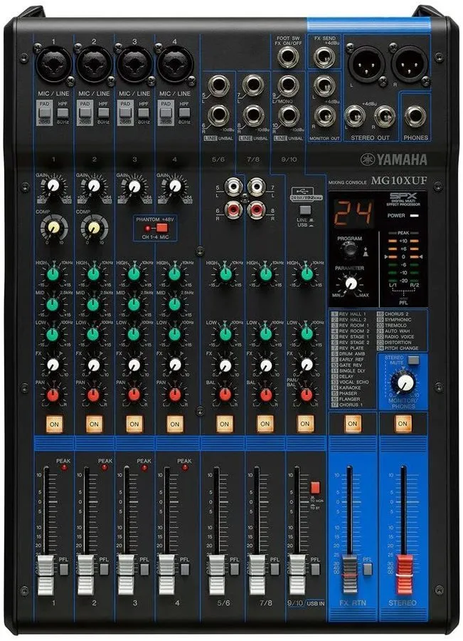 Микшерный пульт YAMAHA Mixing Console MG10XUF Audio interface analog mixer