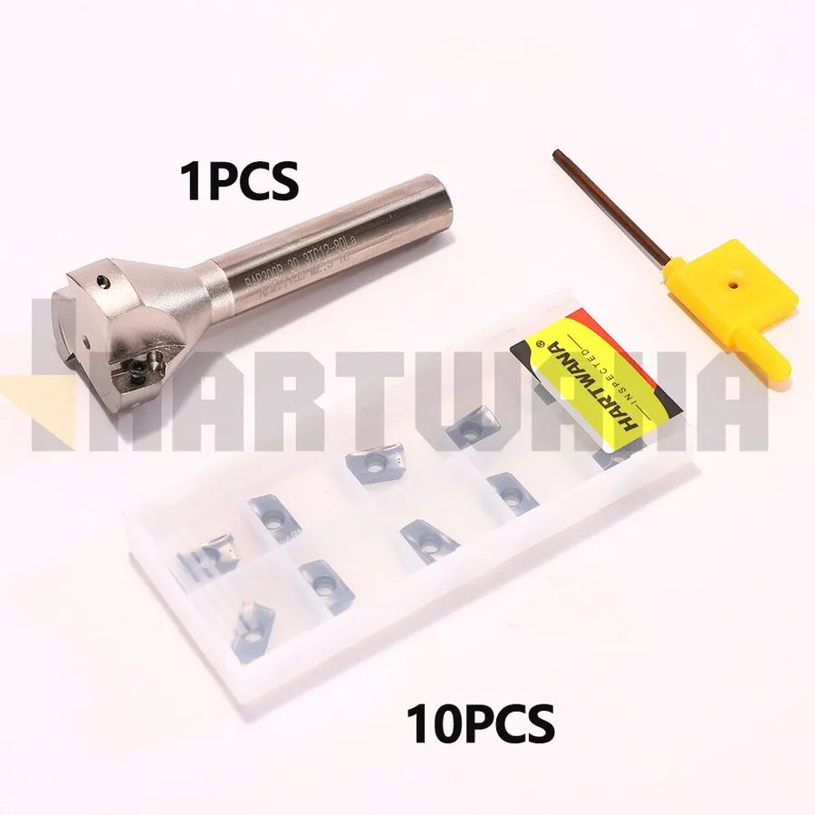 Режущий инструмент 30mm Face End Mill 3 Flute 90° Indexable end Holder 12mm Carb
