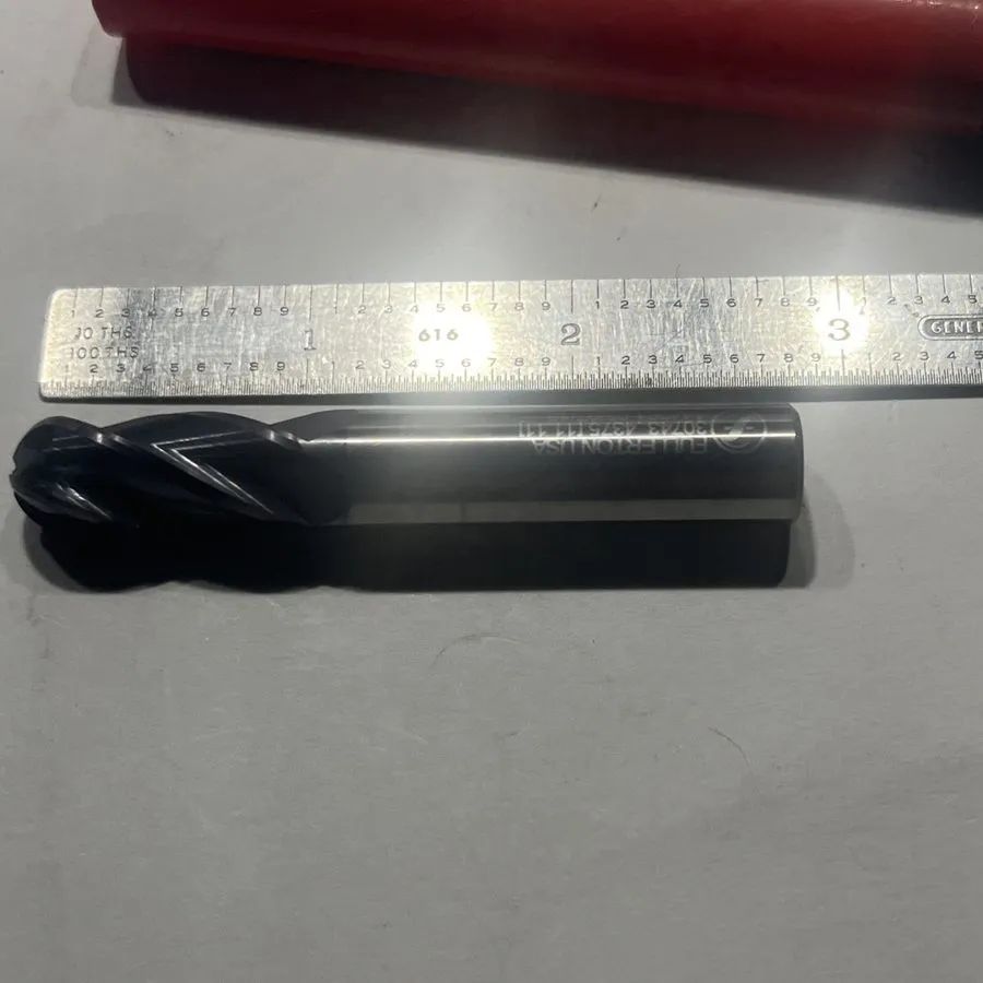 Режущий инструмент Fullerton 30743 7/16x1x2-3/4” 4-Flute Carbide Ball EndMill 32 — фото лота 2