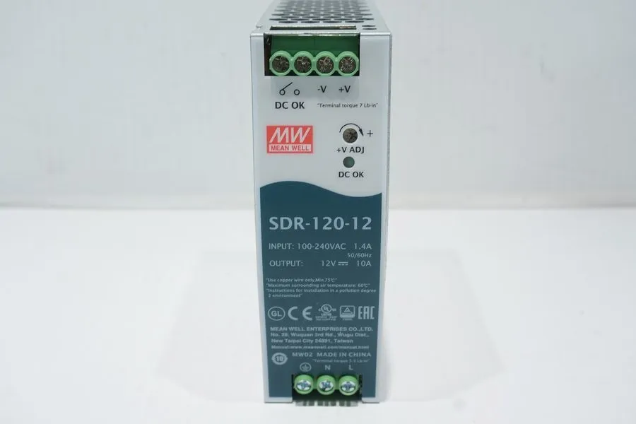 Блок питания MEAN WELL SDR-120-12 AC DC DIN Rail Mount 12VDC 10A Power Supply 12