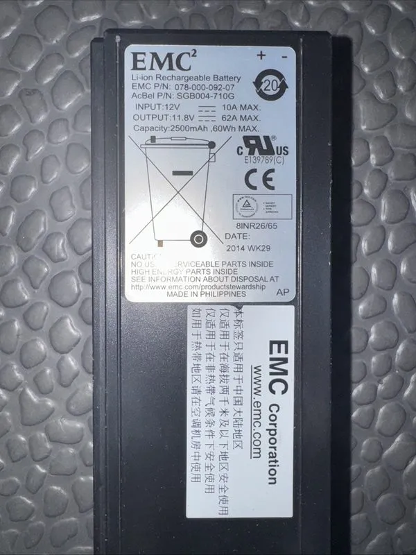 Батарея SG9008 Battery для EMC 078-000-072 BBU VNXe3100 VNXe3150 VNX5400 — фото лота 4