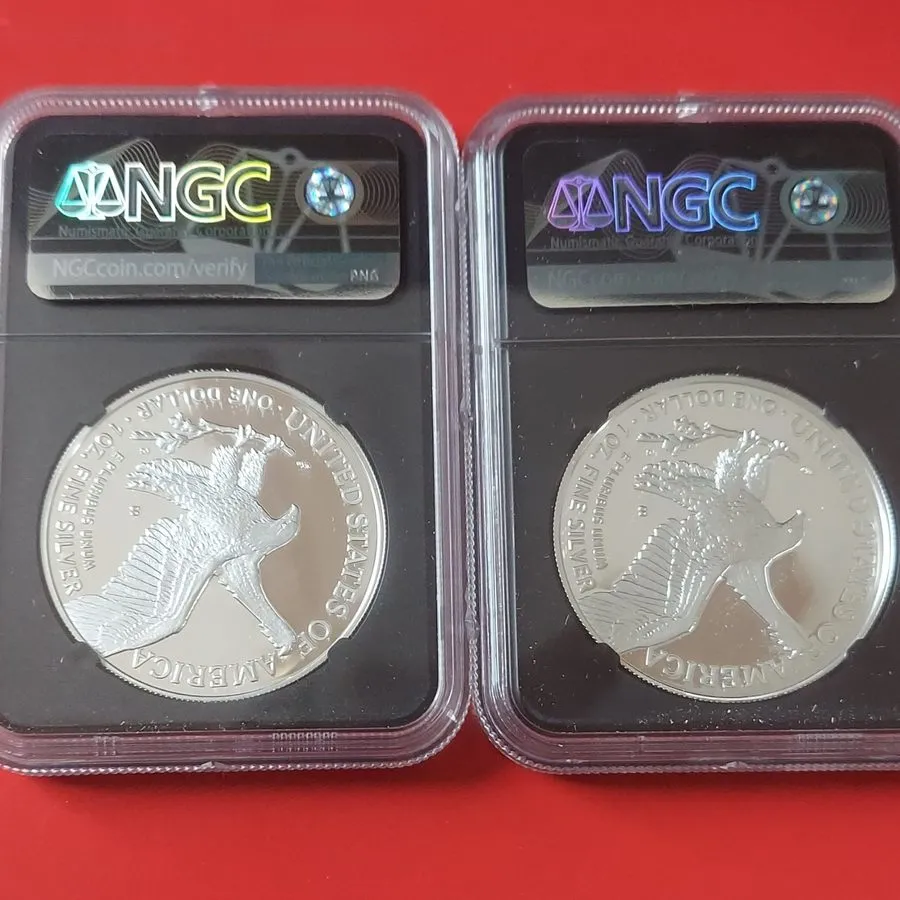 Лабораторный прибор PCGS NGC 2021-S Silver Eagle Type 2 Proof PR70DCAM PF70 Ultr — фото лота 2